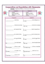 English Worksheet: Compare your classmates!