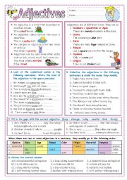 Adjectives (Kinds, order, and comparison)