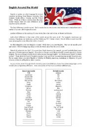 English Worksheet: BrE vs AmE