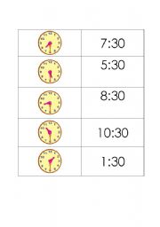 English worksheet: time memory