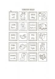 English Worksheet: memory game