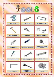 English Worksheet: HAND TOOLS - Part I of 3