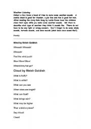 English worksheet: weather riddles