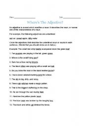 English Worksheet: Adjectives & Adverbs