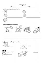 English Worksheet: Daily life