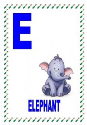 English Worksheet: LETTER E