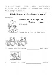 English worksheet: the prepositions