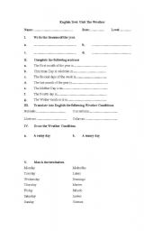 English worksheet: test