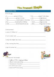 English Worksheet: Present Simple - Affirmative Form