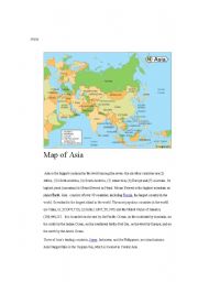 English Worksheet: Asia