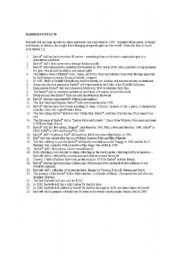 English worksheet: Barbie Fun Facts