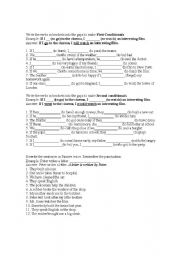 English Worksheet: Exercises about Conditionals, Relative Clauses and Passive Voice