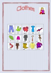 English worksheet: Clothes