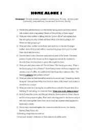 English Worksheet: Home alone 1 video guide