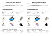 English Worksheet: SCHOOL OBJECTS AND GREETINGS