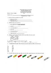 English worksheet: Diagnostic Exam. Beginner