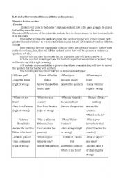 English worksheet: Speaking activity