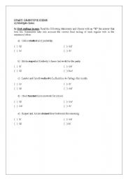 English Worksheet: PAST TENSE AND OBJECTS PRONOUNS