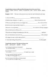 English Worksheet: must, shouldnt , might & would