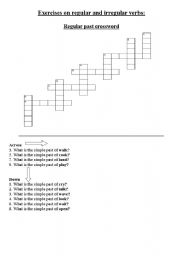 English worksheet: A set of exercises on regular and irregular verbs