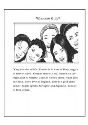 English Worksheet: Who are they?