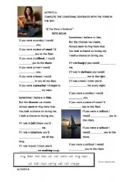 English Worksheet: Katie Melua - If I Were A Sailboat + Conditionals