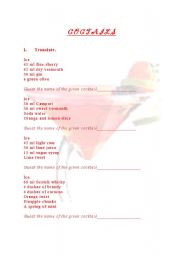English Worksheet: drink