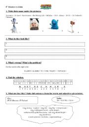 English Worksheet: monsters vs aliens 