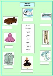 English worksheet: Clothes vocabulary