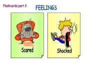 English Worksheet: FEELINGS - flascards pt. 2