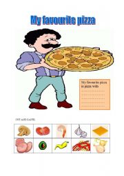 English Worksheet: food-My favourite pizza