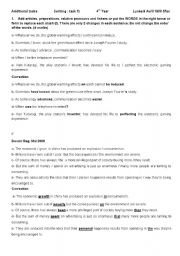 English Worksheet: dehydrated sentences