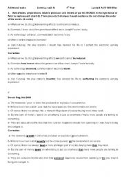 English worksheet: dehydrated sentences