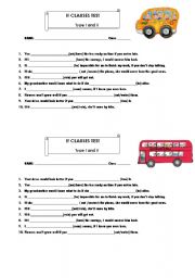 English worksheet: If Clauses Mini Test