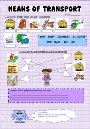 English Worksheet: MEANS OF TRANSPORT 1 