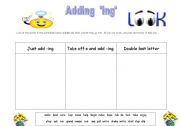 English worksheet: Suffixes: Adding ing 