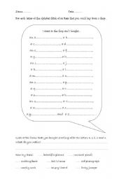 English worksheet: A/ AN