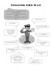 English Worksheet: Telling the way