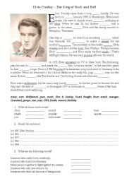 English Worksheet: Elvis Presley