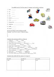 transportation and preposition