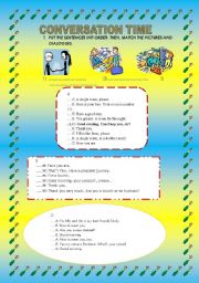 English Worksheet: conversation time