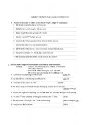 English worksheet: present perfect simple and continuous