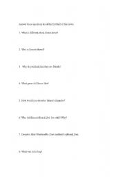 English worksheet: Simon Birch questions