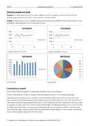 English Worksheet: Describing graphs and charts