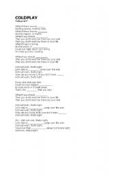 English Worksheet: Coldplay 