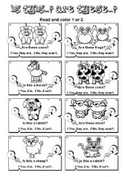 English Worksheet: Is this... Are these ... series (1/7)