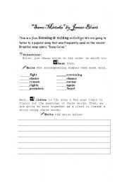 English Worksheet: Same Mistake by James Blunt