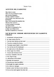 English Worksheet: Passive Voice and Have something done
