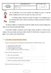 9th form exam: listening comprehension