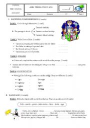 listening comprehension test for 7th form